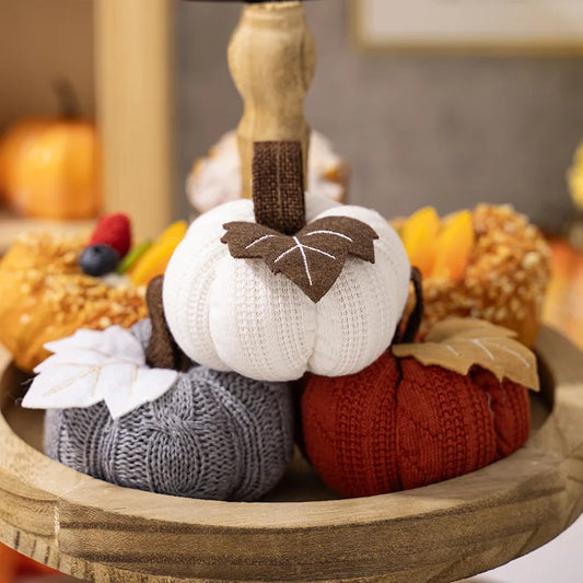 Festive Knit Pumpkin Charm Halloween Autumn Thanksgiving - Ethnika-Time
