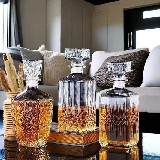 Classic Whiskey Glass Bottle Bar 1000ml - Ethnika-Time