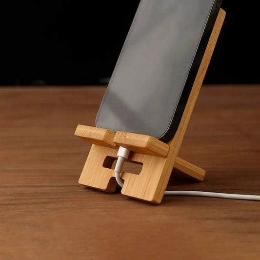 Lazy Bamboo Wooden Phone Holder - Ethnika-Time