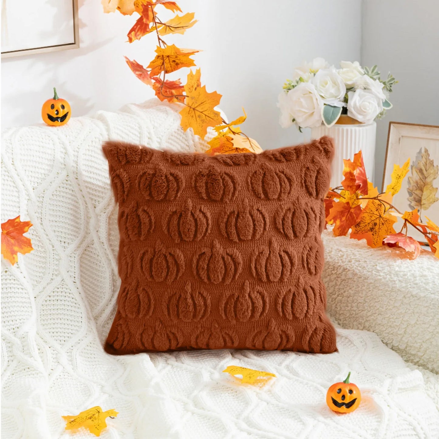Pumpkin Whispers Plush Cushion Cover Pillowcase – Ethnika-Time