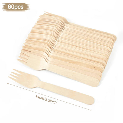 Nature’s Touch Party Disposable Wooden Tableware - Ethnika-Time