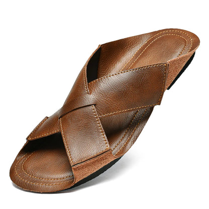 Lazy Leather Slippers - Etnika-Time