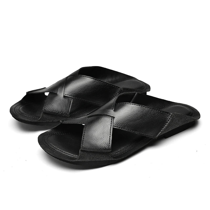 Lazy Leather Slippers - Etnika-Time