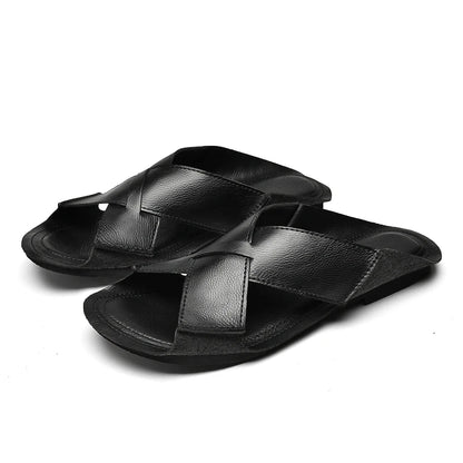 Lazy Leather Slippers - Etnika-Time