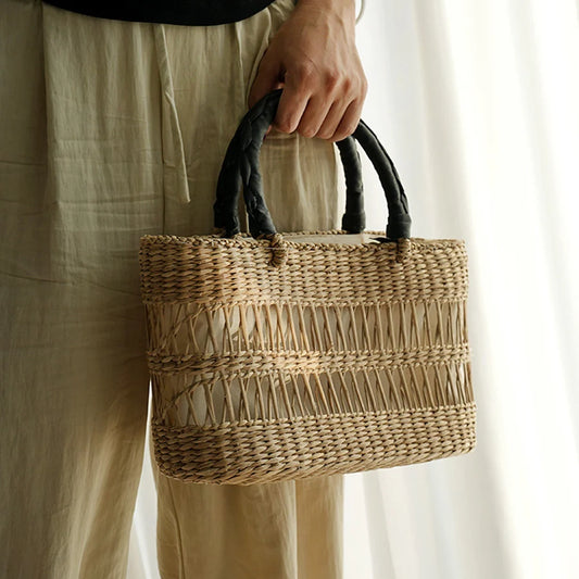 Summer Beach Rattan Handbag - Ethnika-Time