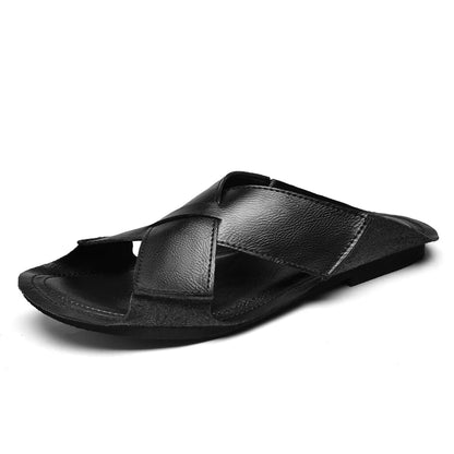 Lazy Leather Slippers - Etnika-Time