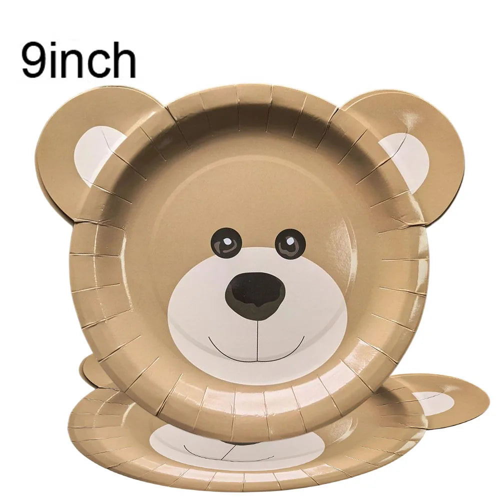 Little Bear Party Birthday Disposable Tableware – Ethnika-Time