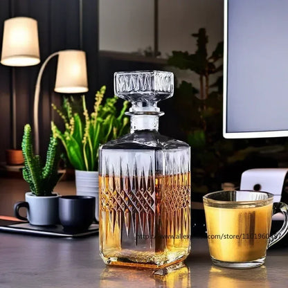 Classic Whiskey Glass Bottle Bar 1000ml - Ethnika-Time