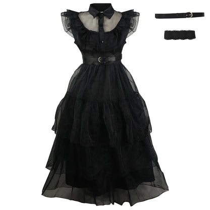 Wednesday Adams Fancy Dress Costume Halloween - Ethnika-Time