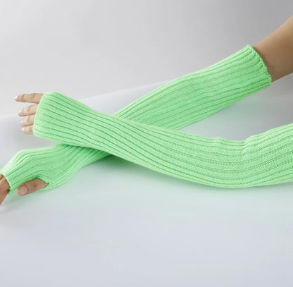 Velvet Shadow Gloves Halloween Gothic Long Fingerless Gloves - Ethnika-Time