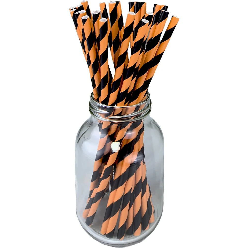 Spooky Sip Straws Halloween Disposable Paper Straw