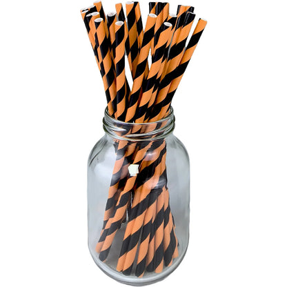 Spooky Sip Straws Halloween Disposable Paper Straw