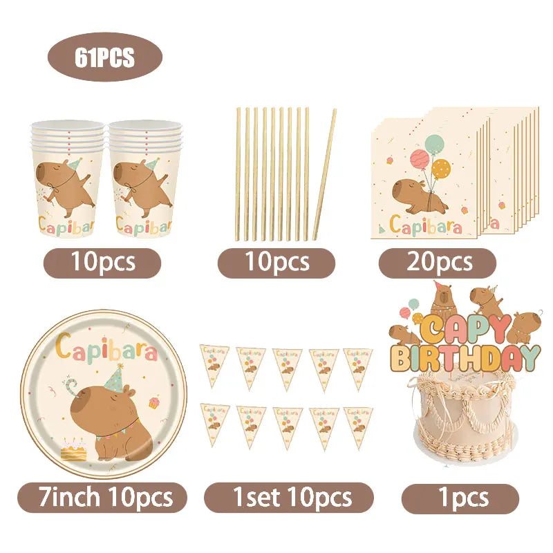 Capybara Birthday Set - Ethnika-Time