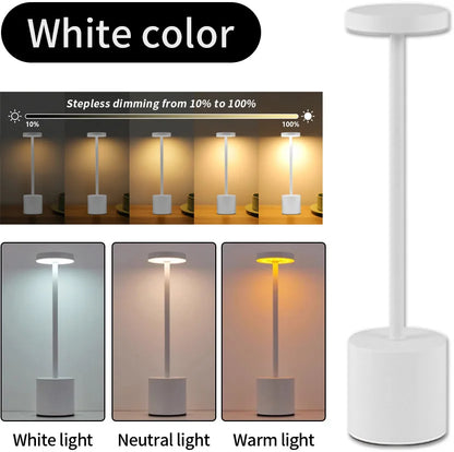 Elegant Touch Sensor Table Rechargeable Lamp - Ethnika-Time
