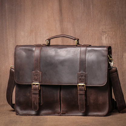 Professor's Leather Suitcase - Ethnika-Time