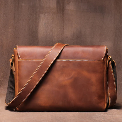 Messenger Leather Shoulder Bag - Ethnika-Time