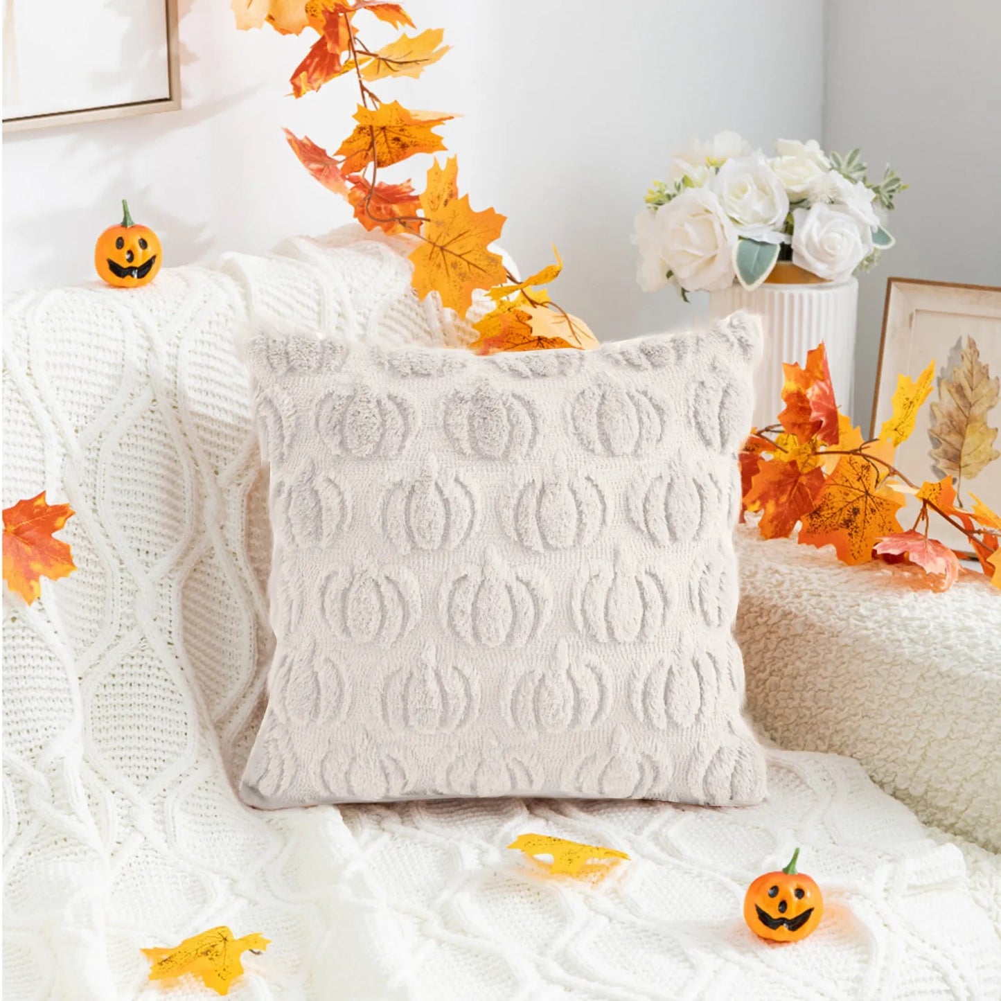 Pumpkin Whispers Plush Cushion Cover Pillowcase – Ethnika-Time