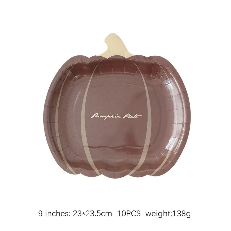 Autumn Pumpkin Party Halloween Thanksgiving Disposable Tableware - Ethnika Time