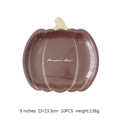 Autumn Pumpkin Party Halloween Thanksgiving Disposable Tableware - Ethnika Time