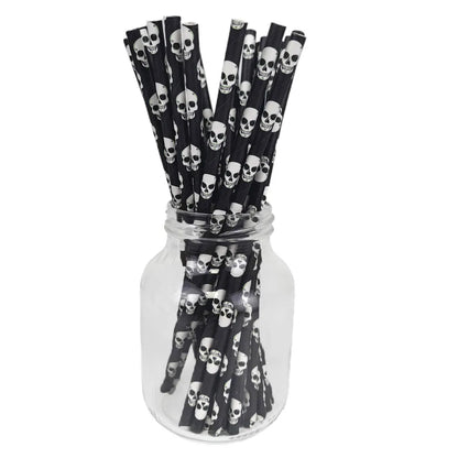 Spooky Sip Straws Halloween Disposable Paper Straw
