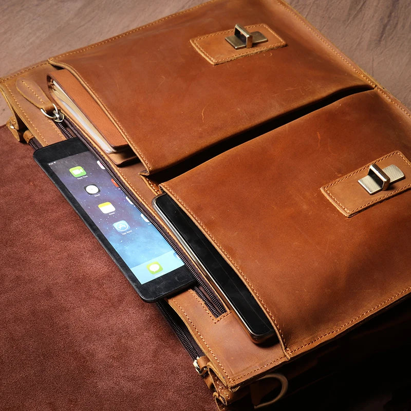 Professor's Leather Suitcase - Ethnika-Time