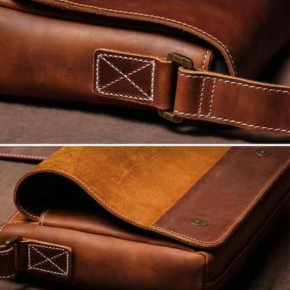 Messenger Leather Shoulder Bag - Ethnika-Time