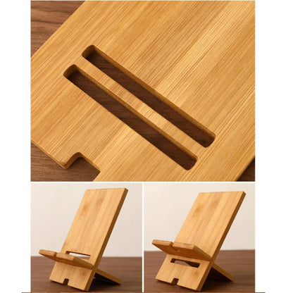 Lazy Bamboo Wooden Phone Holder - Ethnika-Time