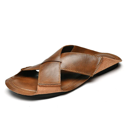 Lazy Leather Slippers - Etnika-Time