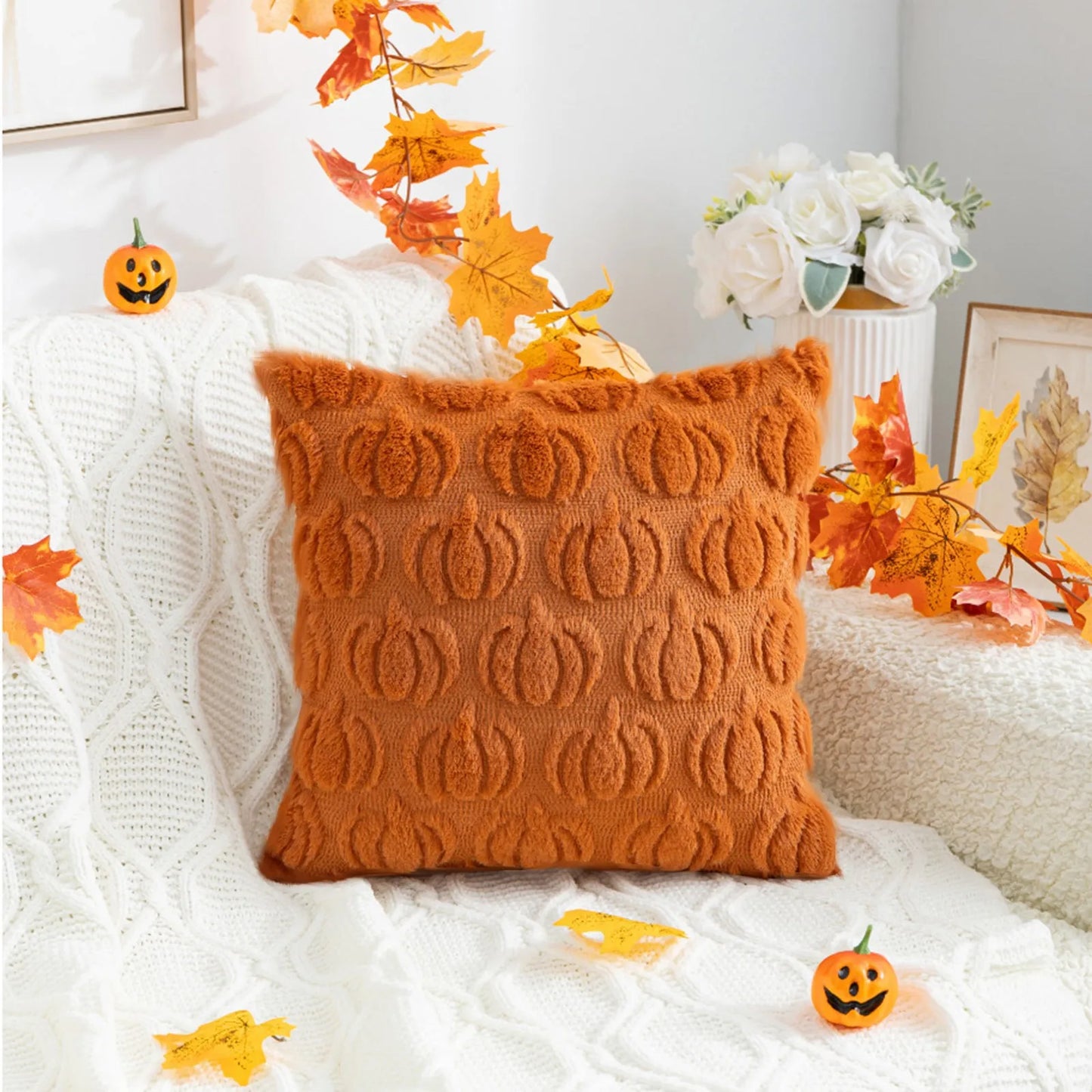 Pumpkin Whispers Plush Cushion Cover Pillowcase – Ethnika-Time