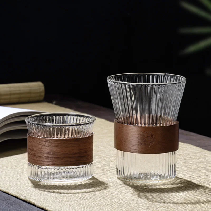 Japanese Glass-Walnut Coffee Mug  - Ethnika-Time