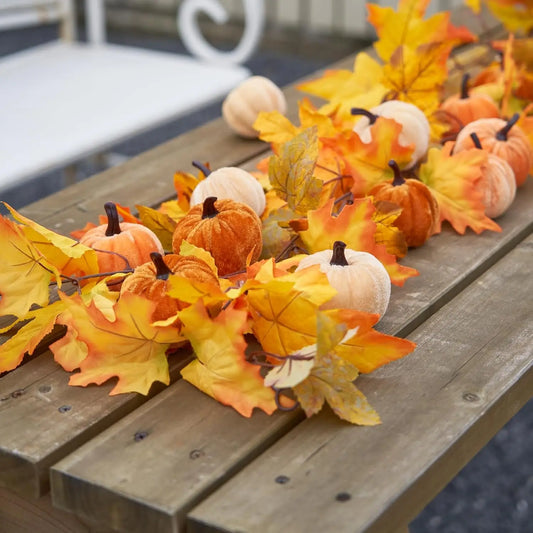 Velvet Pumpkin Set Halloween Autumn Thanksgiving - Ethnika-Time