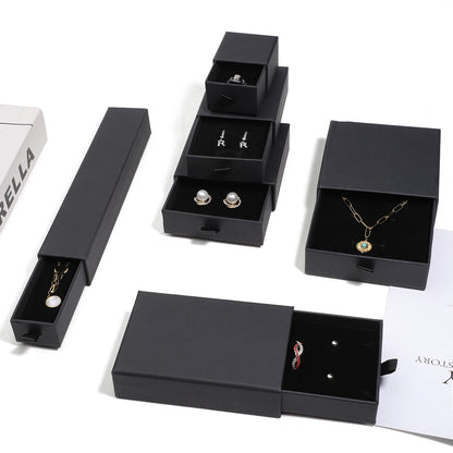 Private Jewelry & Rings Black Drawer Box - Ethnika-Time