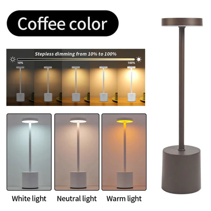 Elegant Touch Sensor Table Rechargeable Lamp - Ethnika-Time