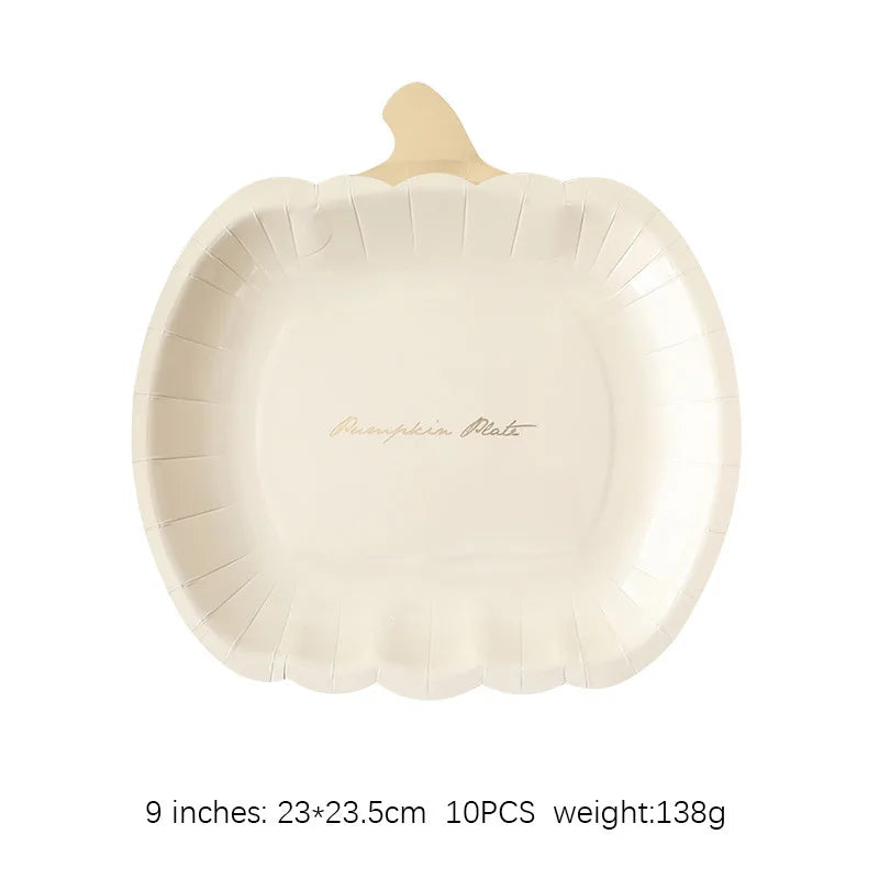 Autumn Pumpkin Party Halloween Thanksgiving Disposable Tableware - Ethnika Time
