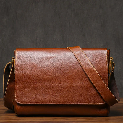 Messenger Leather Shoulder Bag - Ethnika-Time