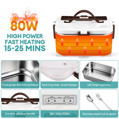 Hot Mate Pro LunchBox - Portable Electric Lunch Box - Ethnika-Time