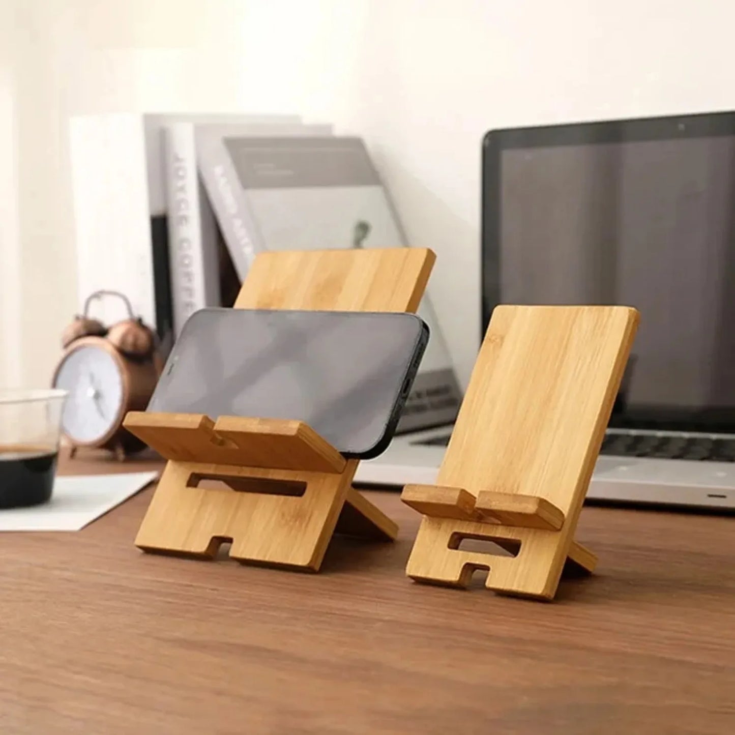 Lazy Bamboo Wooden Phone Holder - Ethnika-Time