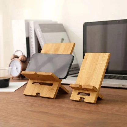 Lazy Bamboo Wooden Phone Holder - Ethnika-Time