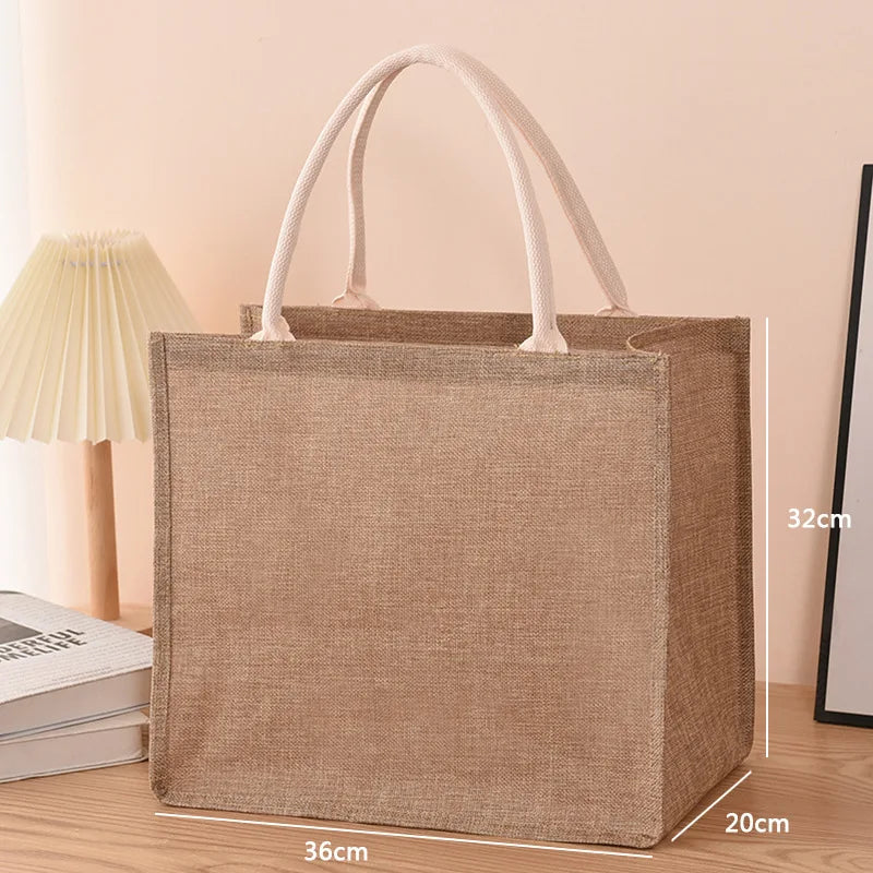 Eco-Chic Linen Shopping Bag - Ethnika-Time