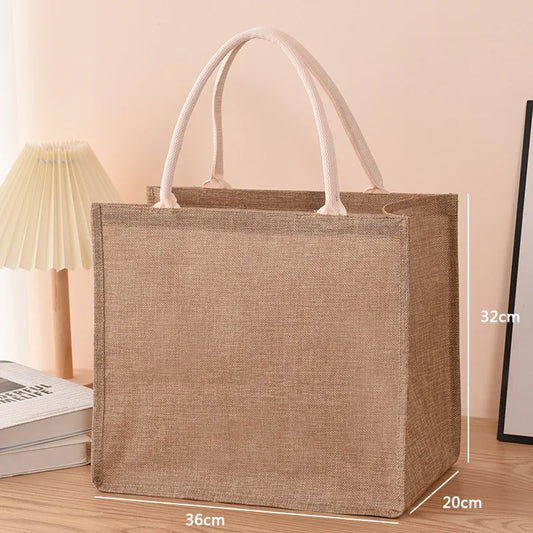 Eco-Chic Linen Shopping Bag - Ethnika-Time
