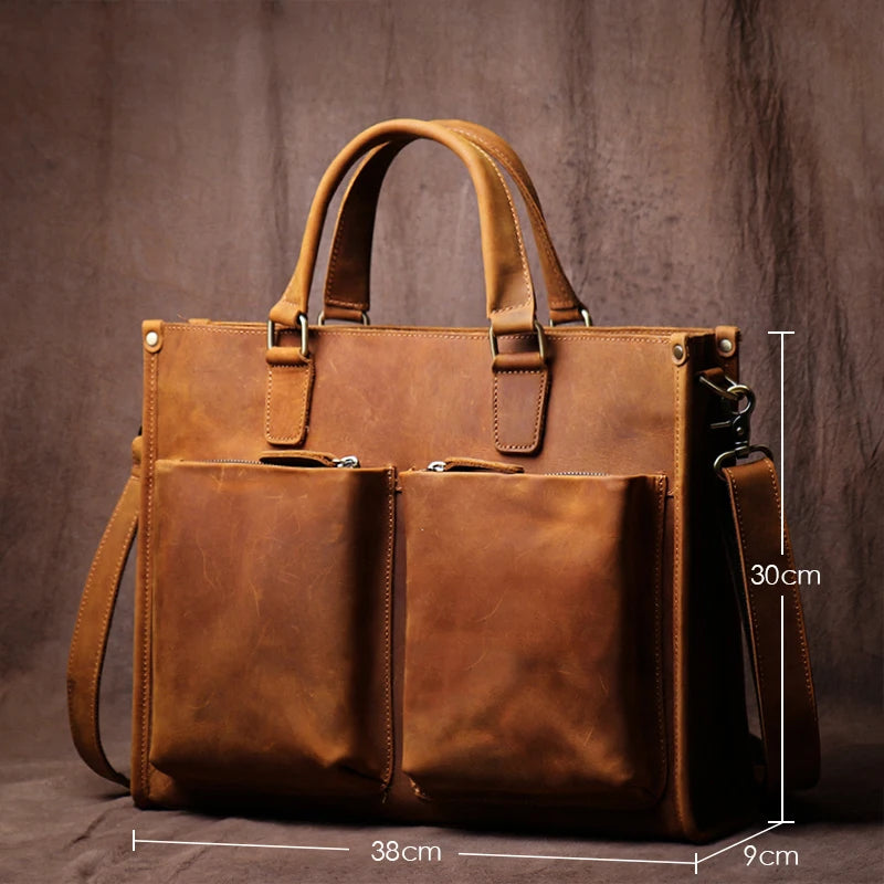 Bourgeois Leather Briefcase - Ethnika-Time