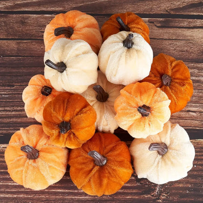 Velvet Pumpkin Set Halloween Autumn Thanksgiving - Ethnika-Time