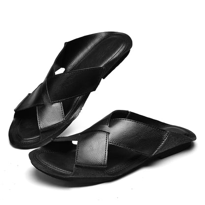 Lazy Leather Slippers - Etnika-Time