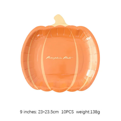 Autumn Pumpkin Party Halloween Thanksgiving Disposable Tableware - Ethnika Time