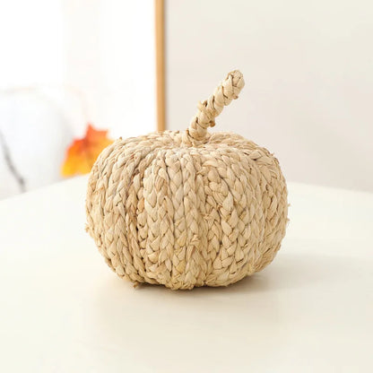 Rattan Pumpkin Set Halloween Autumn Thanksgiving - Ethnika-Time