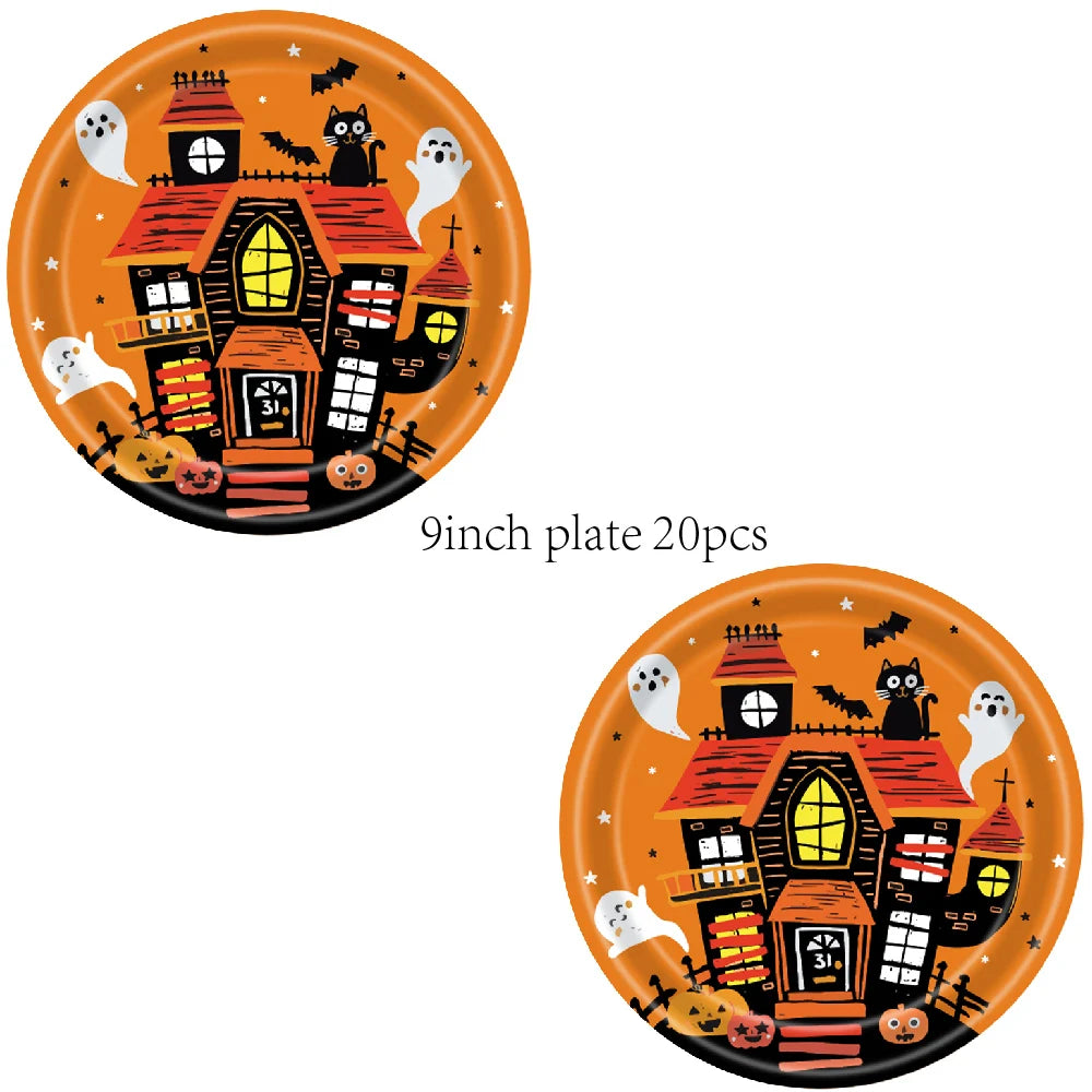 Haunted Kit Halloween Disposable Tableware - Ethnika-Time