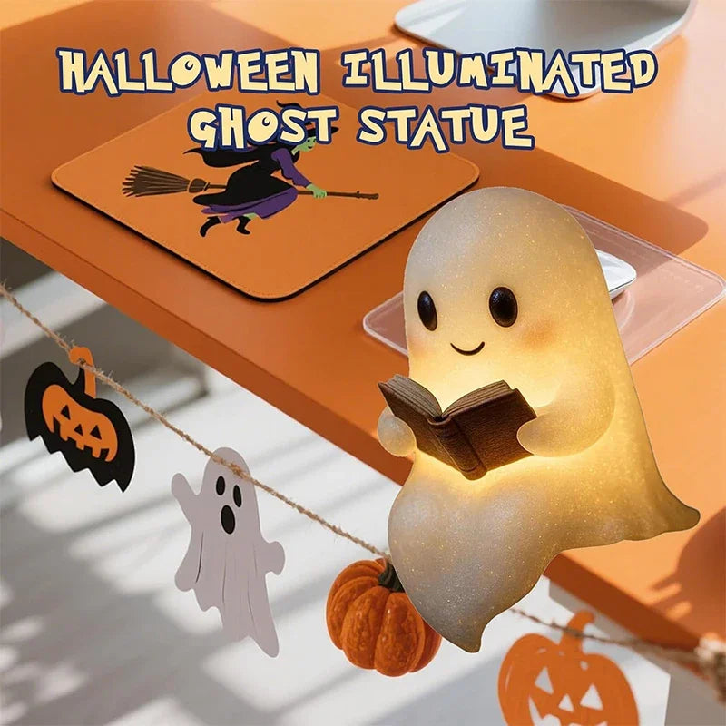 Bookish Boo Ghost Lamp Halloween - Ethnika-Time