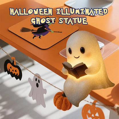 Bookish Boo Ghost Lamp Halloween - Ethnika-Time