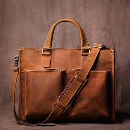 Bourgeois Leather Briefcase - Ethnika-Time