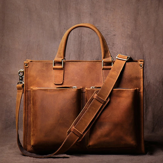 Bourgeois Leather Briefcase - Ethnika-Time